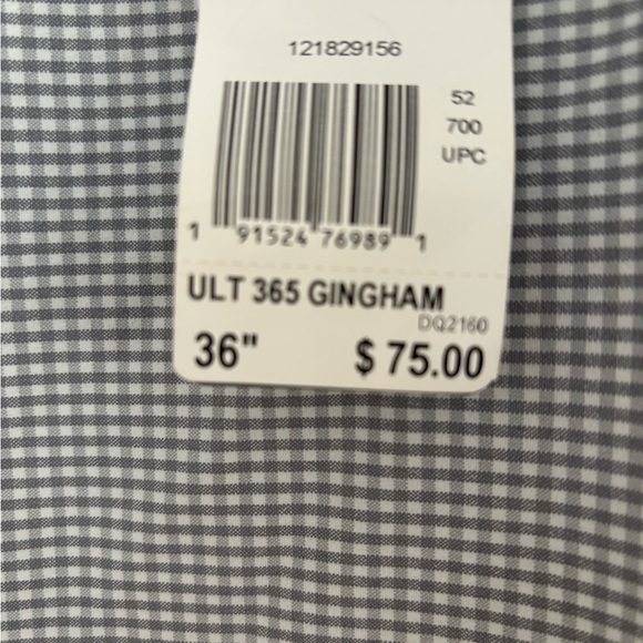 Adidas Men's Ultimate365 Gray Gingham Check Golf Shorts - Picture 2 of 4